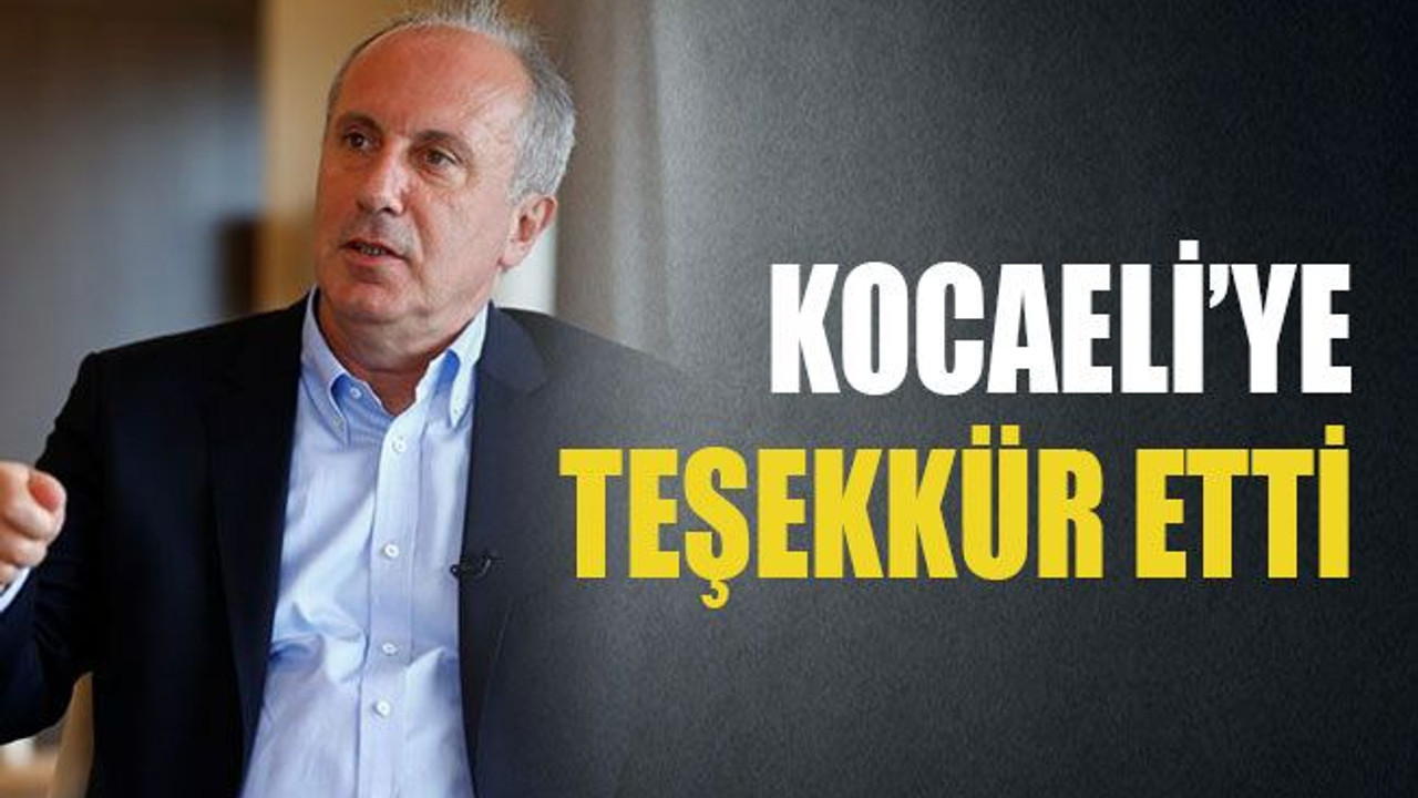 Kocaeli’ye teşekkür etti