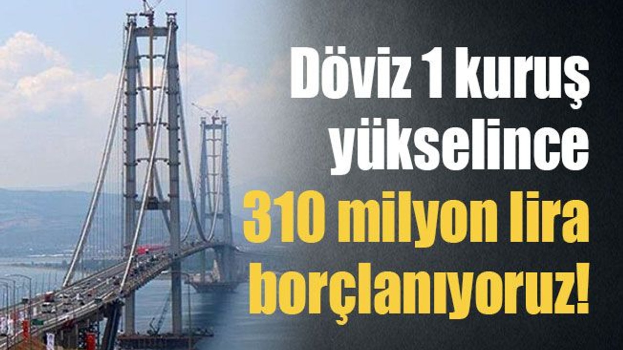 Döviz 1 kuruş yükselince 310 milyon lira borçlanıyoruz!