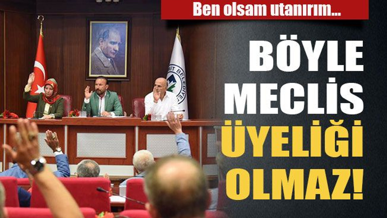 Ben olsam utanırım… Böyle meclis üyeliği olmaz!