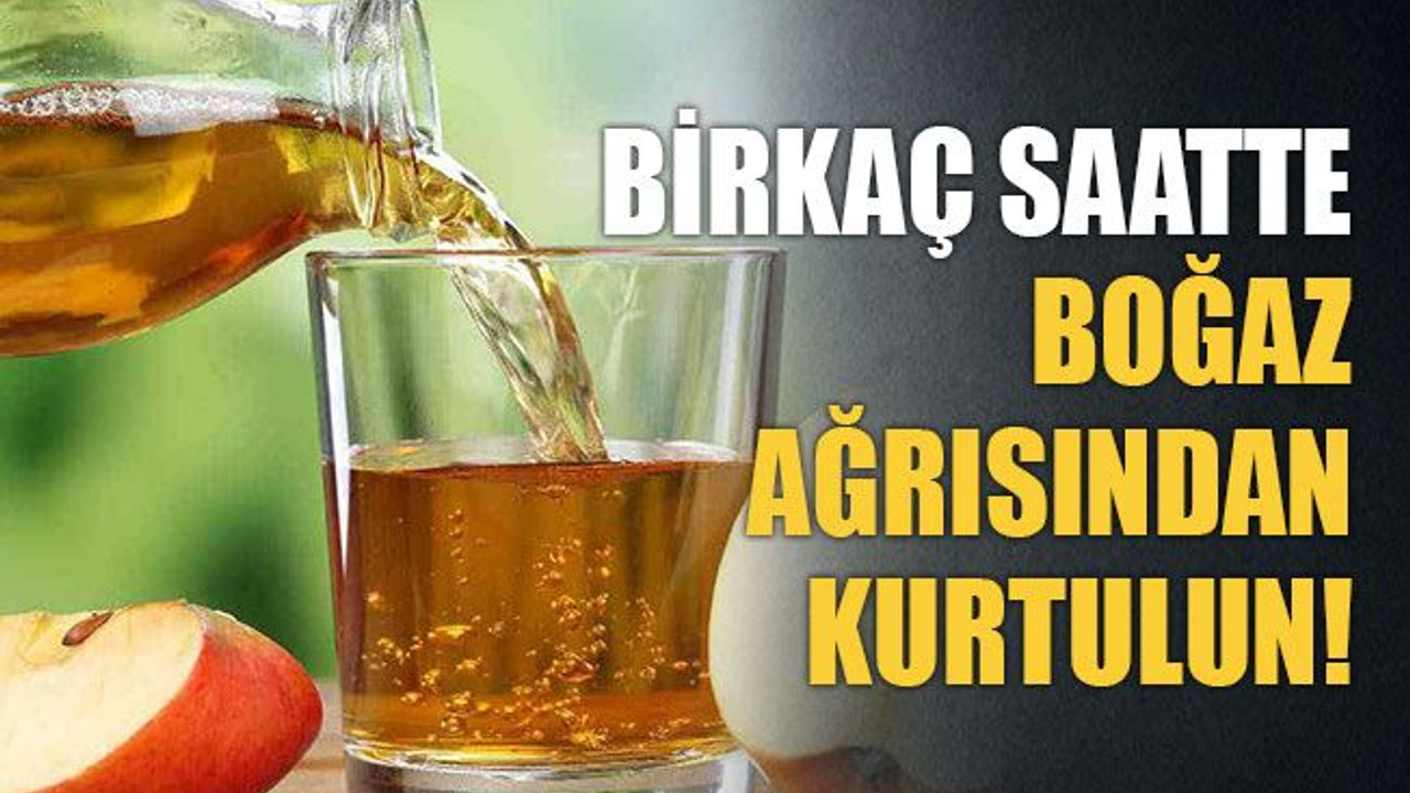 Birkaç saatte, boğaz ağrısından kurtulun!