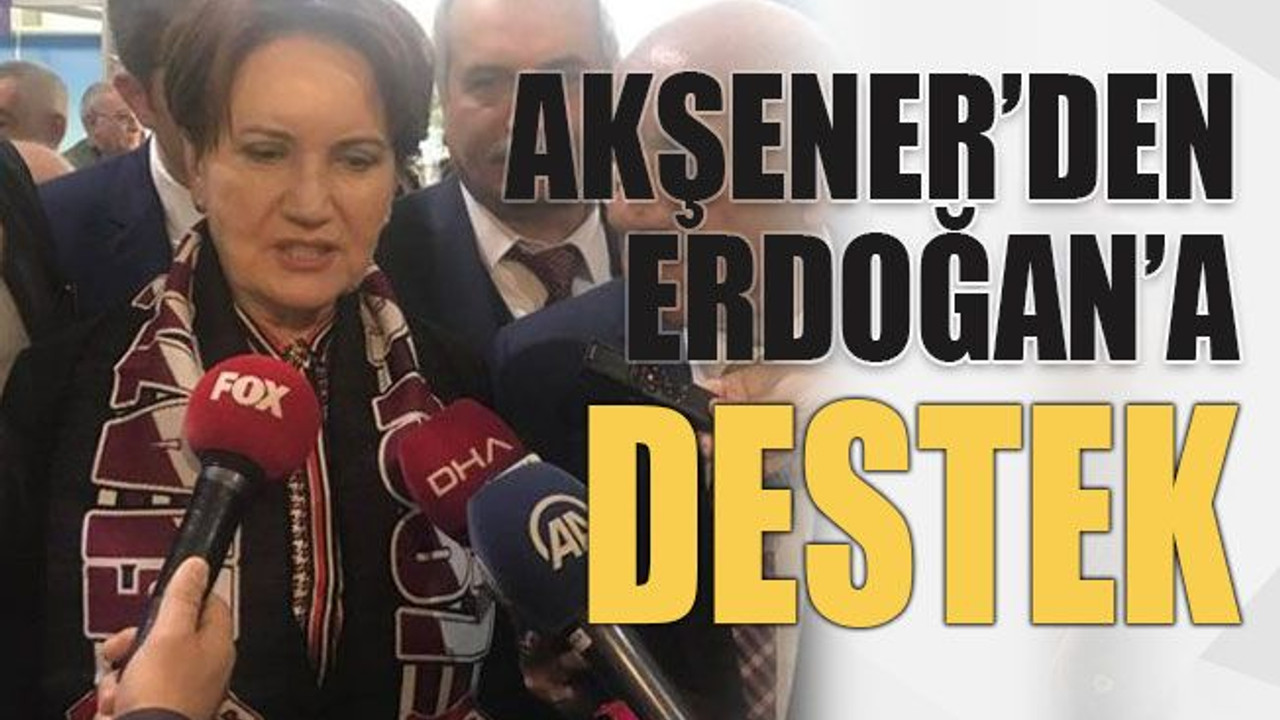 Akşener’den Erdoğan’a destek