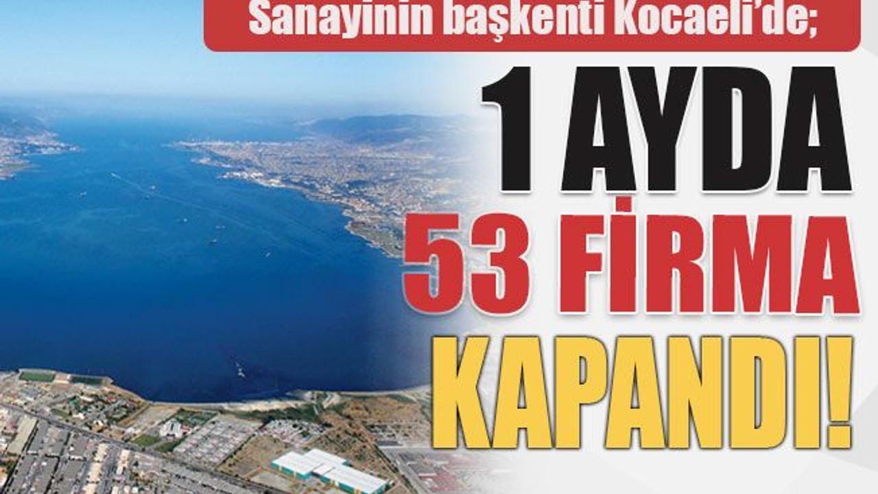 Sanayinin başkenti Kocaeli’de; 1 ayda 53 firma kapandı!
