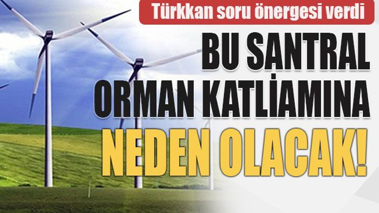 Türkkan soru önergesi verdi Bu santral orman katliamına neden olacak!