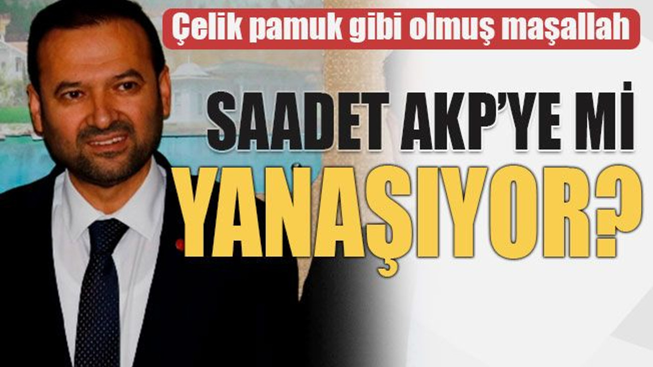 Çelik pamuk gibi olmuş maşallah Saadet AKP’ye mi yanaşıyor?