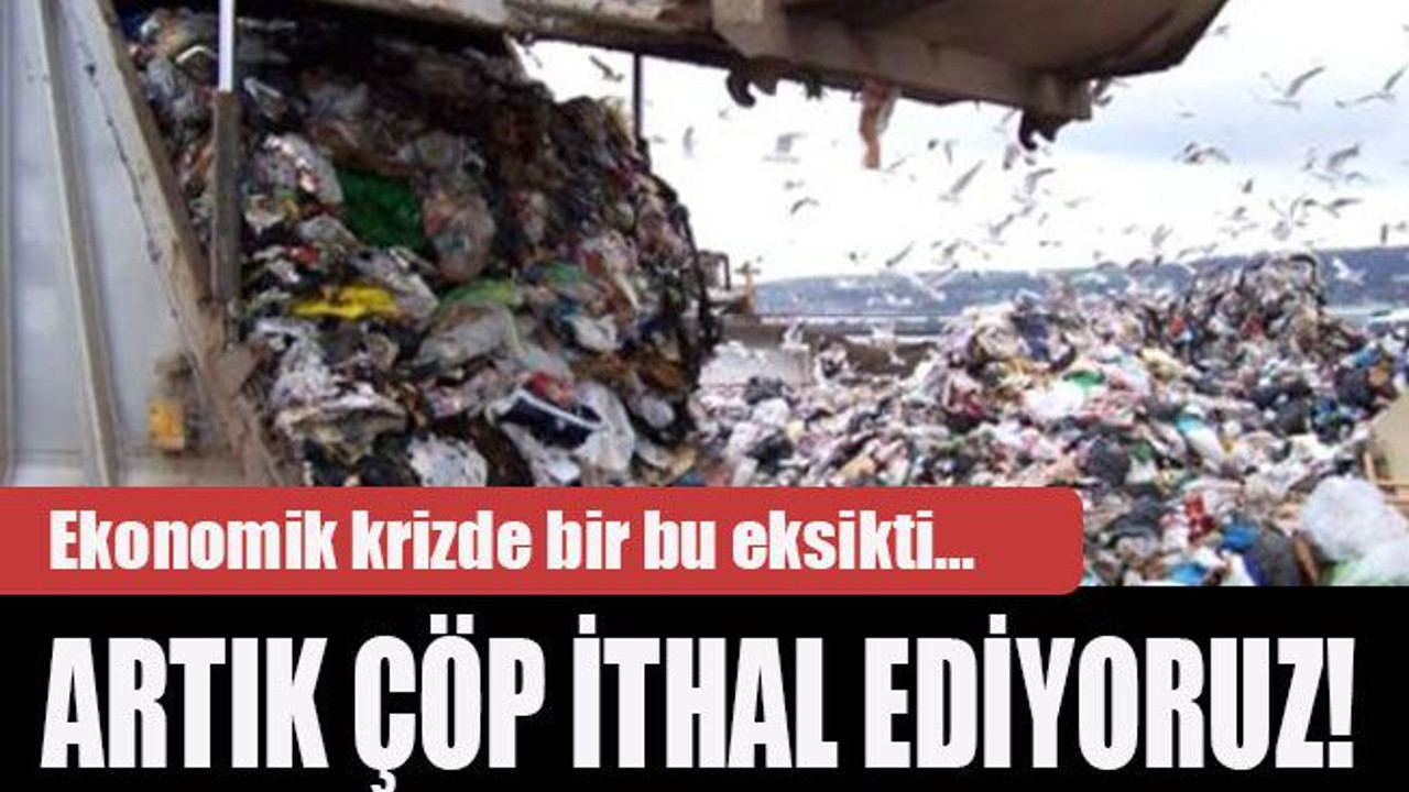 Ekonomik krizde bir bu eksikti… Artık çöp ithal ediyoruz!