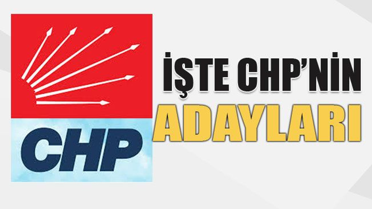 İşte CHP’nin adayları