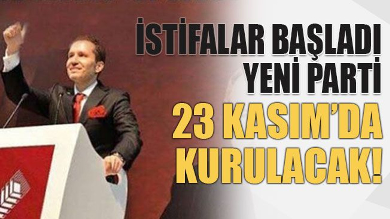 İstifalar başladı yeni parti 23 Kasım’da kurulacak!