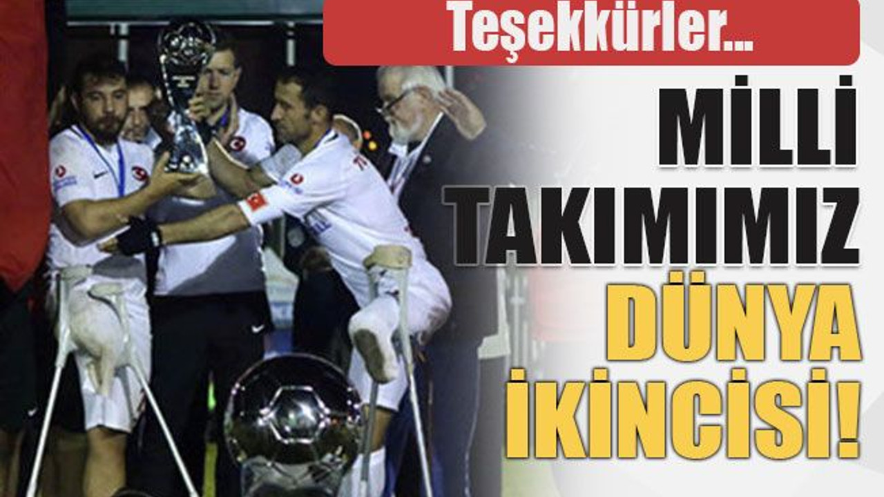 Teşekkürler Milli takımımız dünya ikincisi!