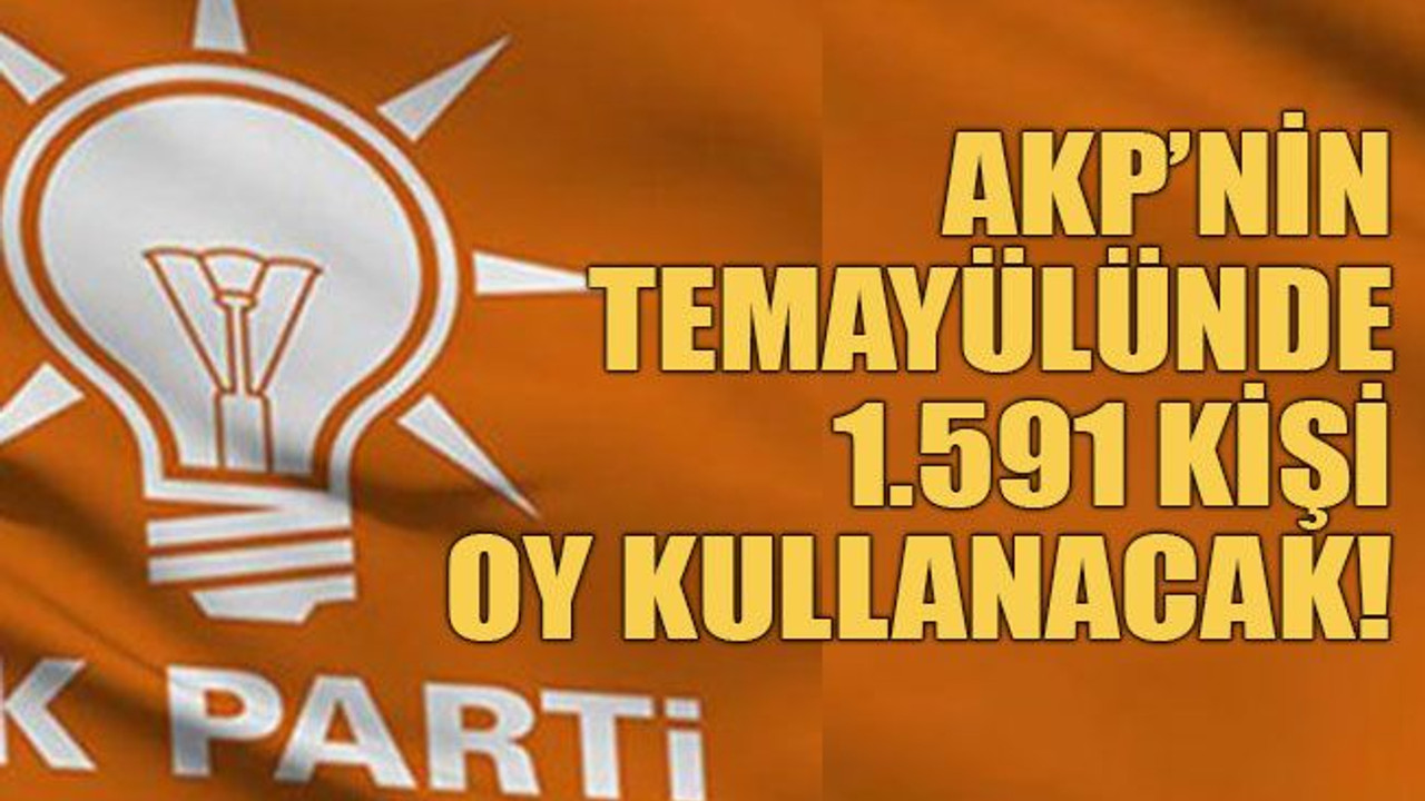 AKP’nin temayülünde 1.591 kişi oy kullanacak!