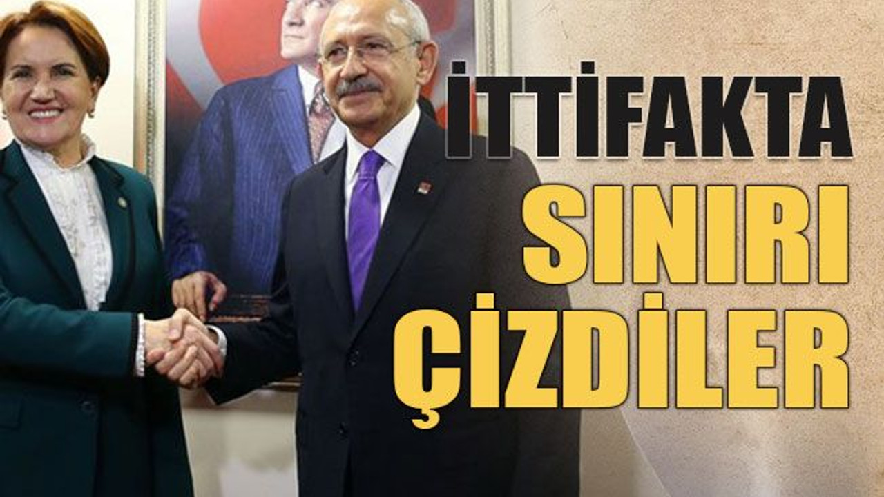 İttifakta sınırı çizdiler
