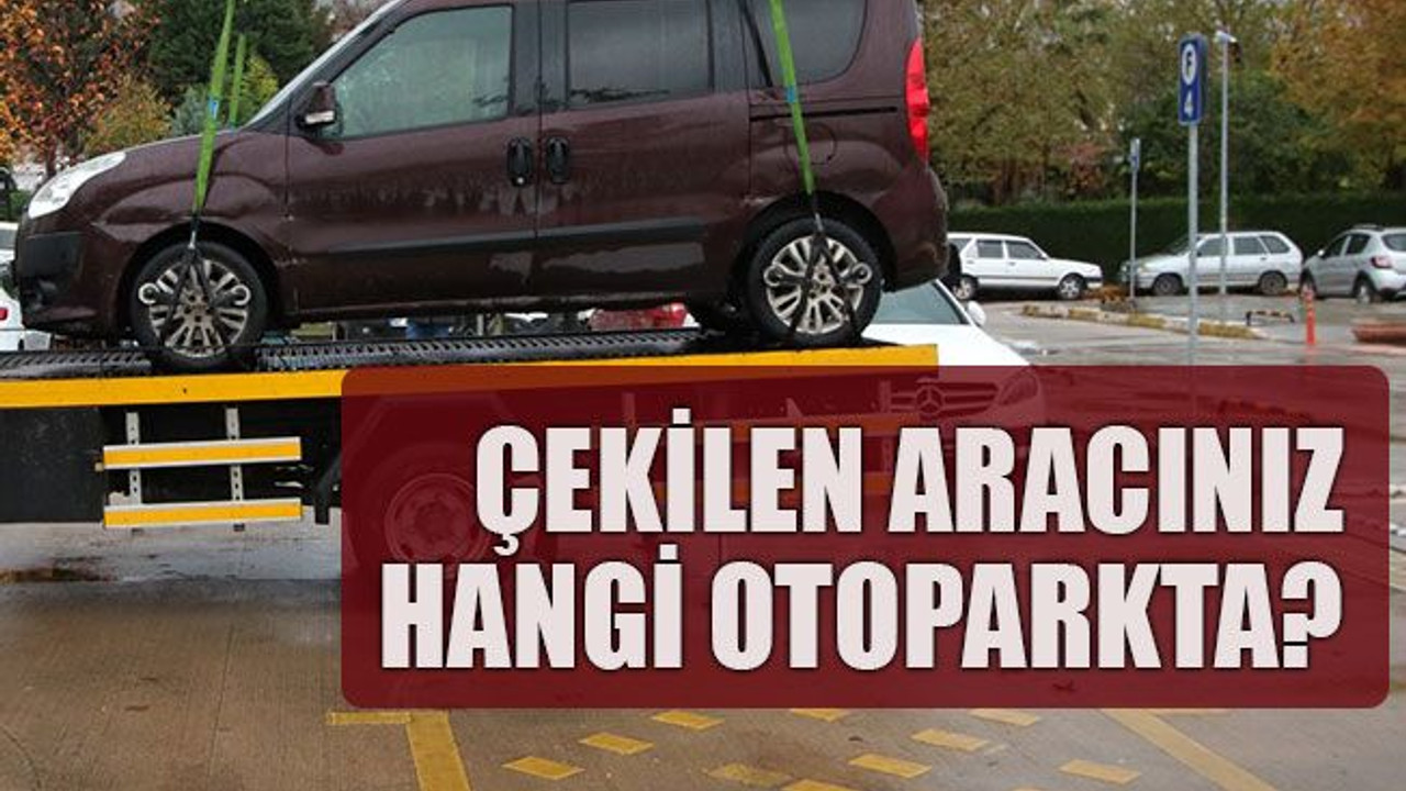 Çekilen aracınız hangi otoparkta?