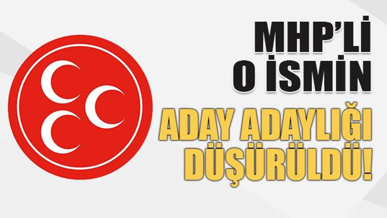 MHP’Lİ o ismin aday adaylığı düşürüldü!