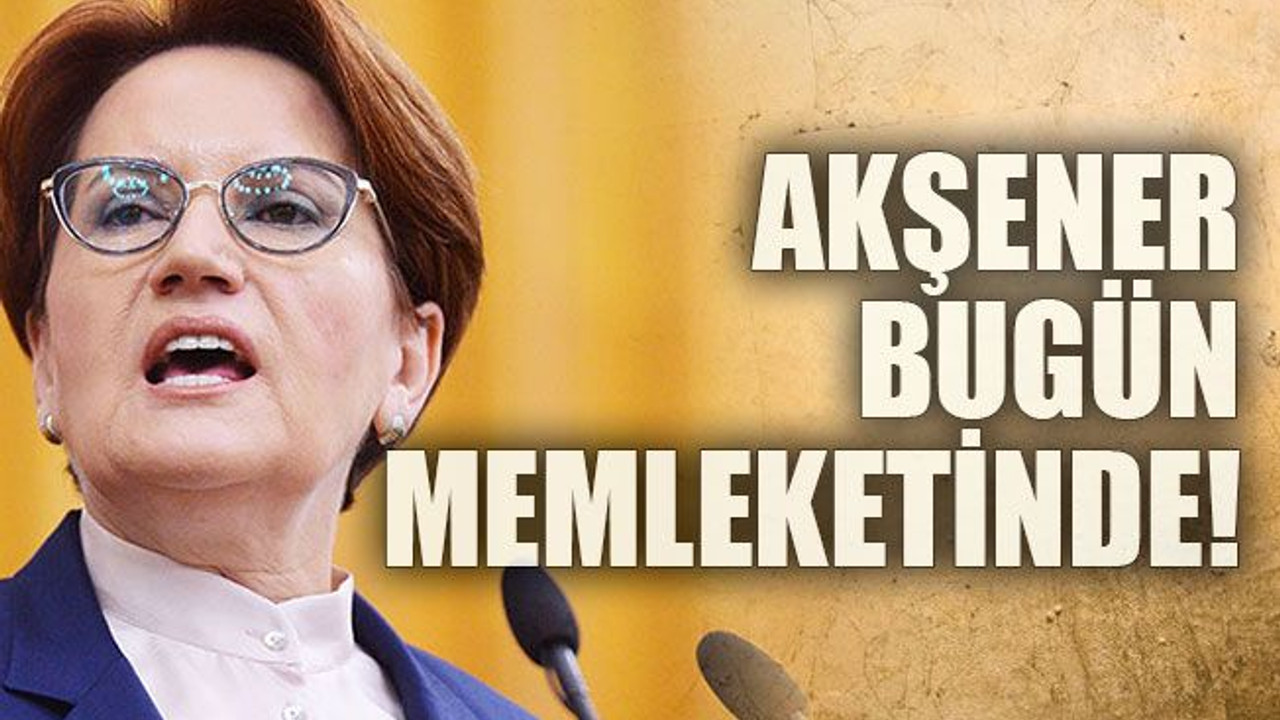 Akşener bugün memleketinde!
