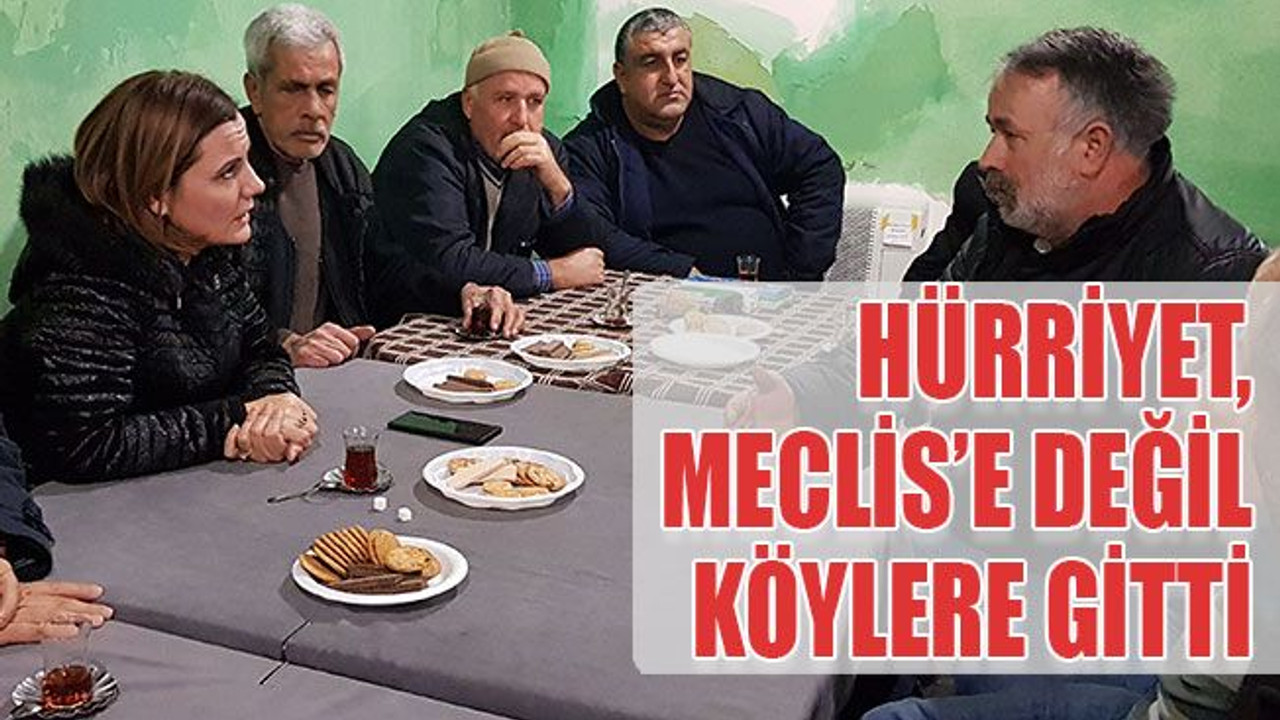 Hürriyet, Meclis’e değil köylere gitti