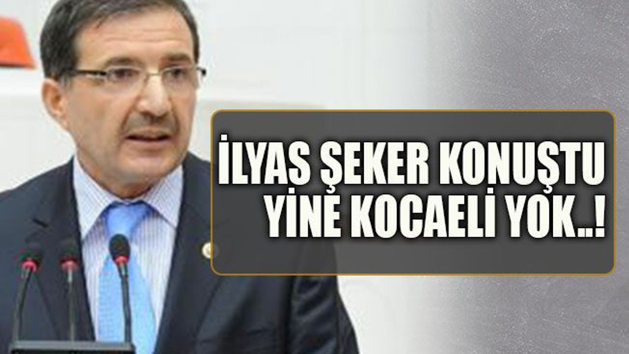 İlyas Şeker konuştu yine Kocaeli yok..!