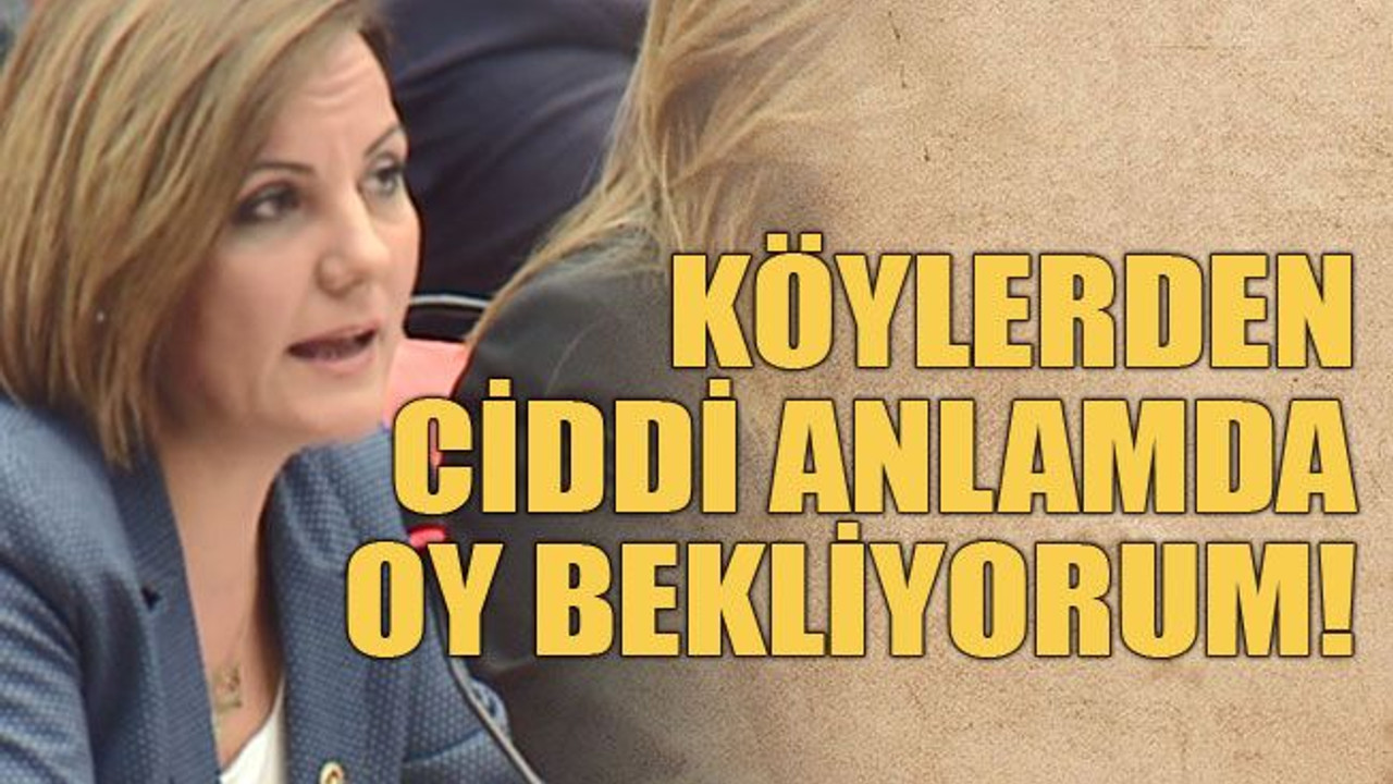 Köylerden ciddi anlamda oy bekliyorum