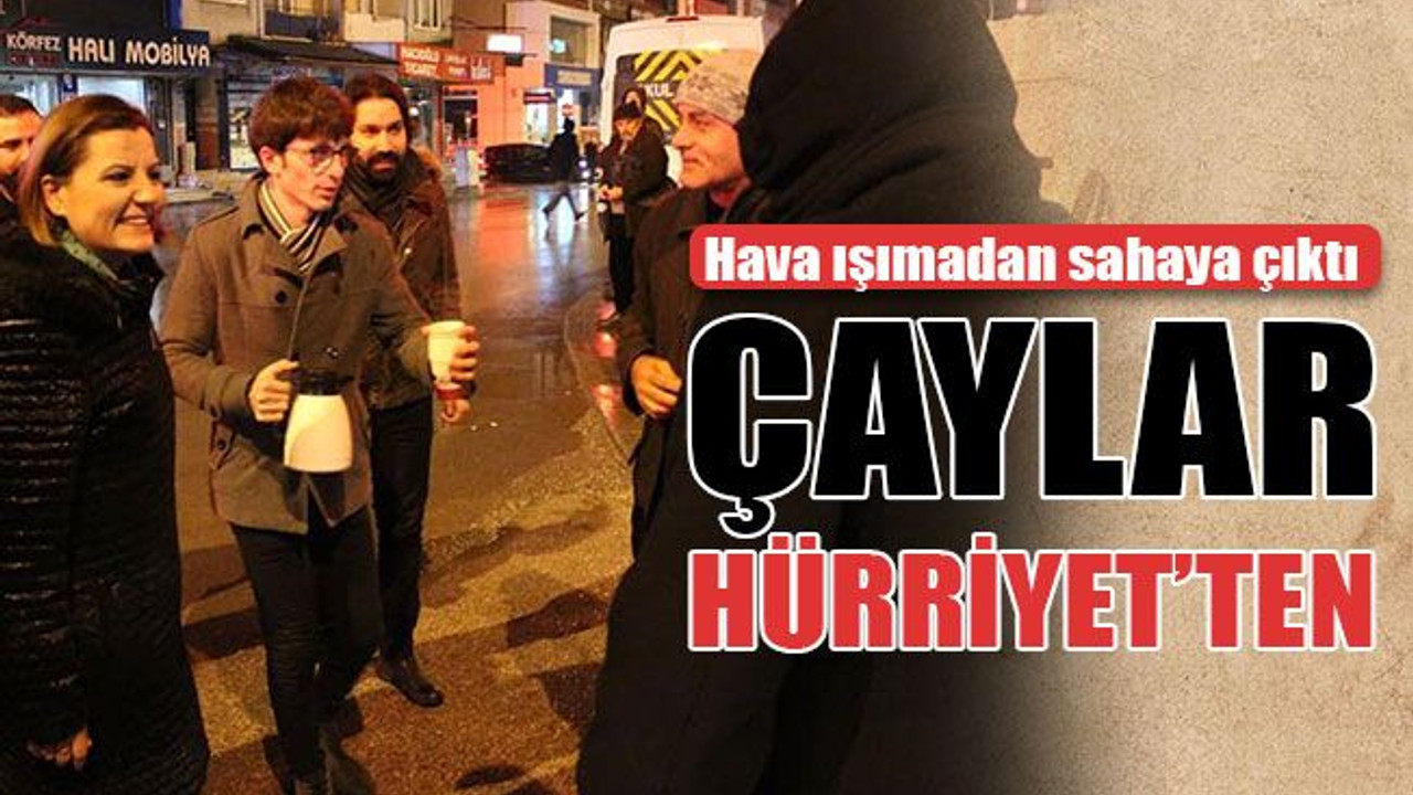 Hürriyet’ten işe giden vatandaşlara çay ikramı!