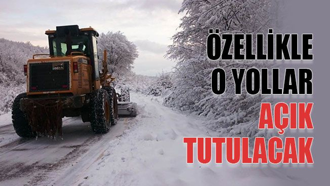 Özellikle o yolar açık tutulacak