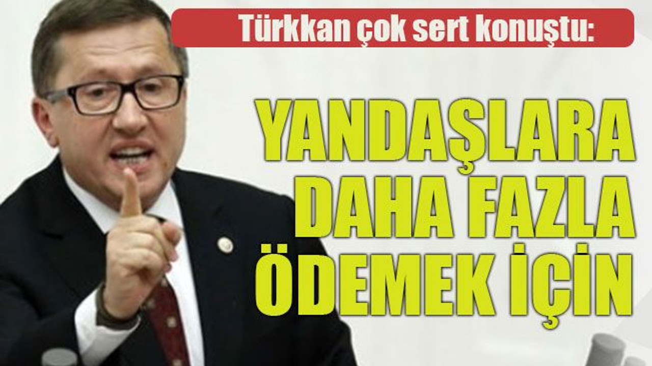 Türkkan çok sert konuştu: Yandaşlara daha fazla ödemek için…