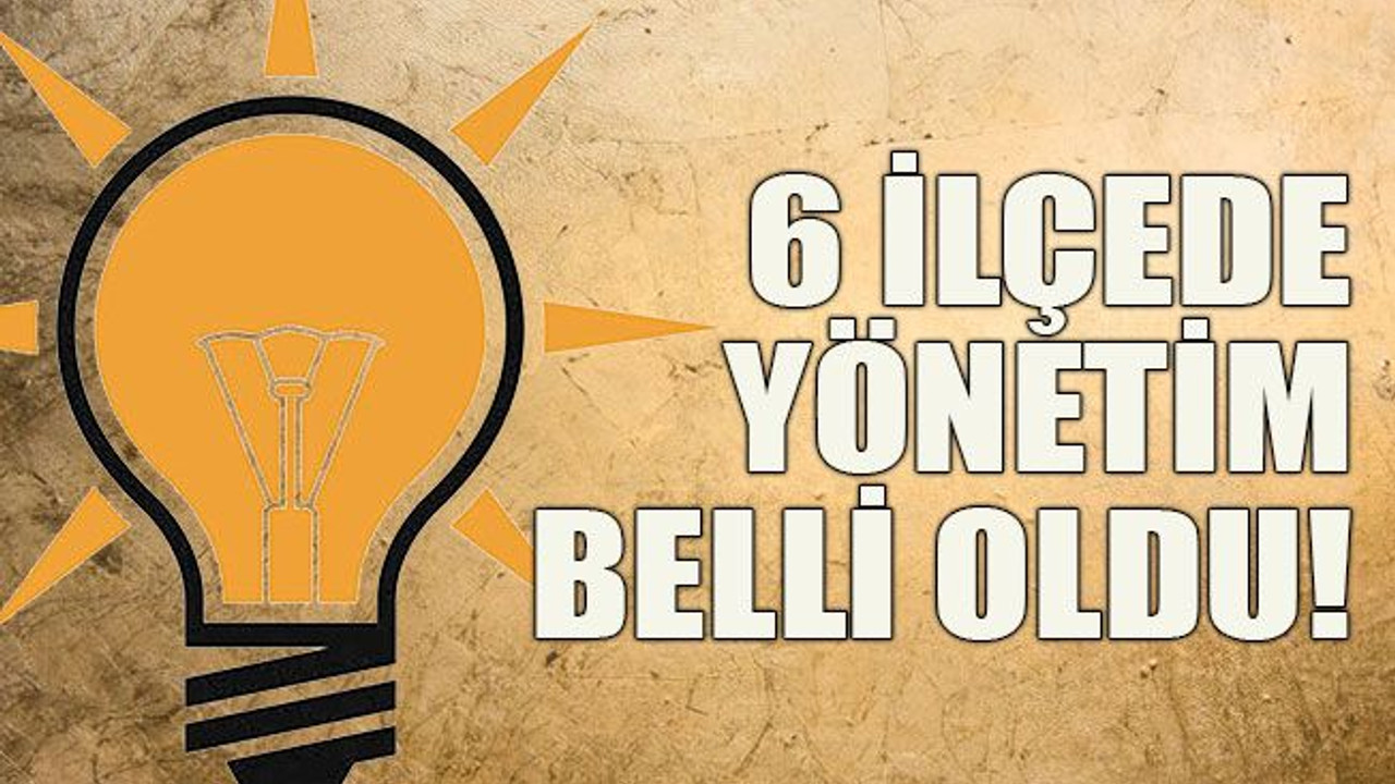 6 ilçede yönetim belli oldu!