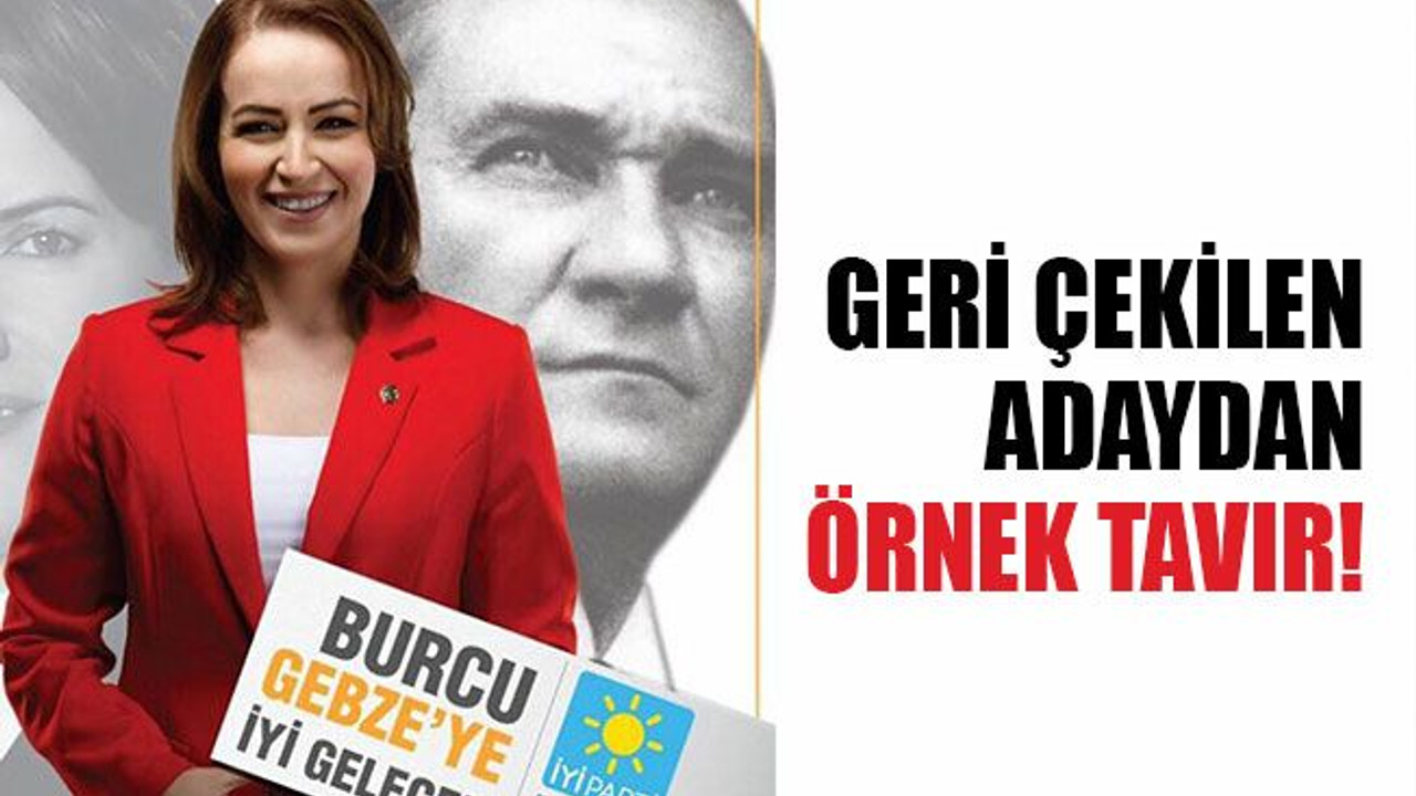 Adaylığı geri çekilen Burcu Çetinkaya'dan örnek tavır!