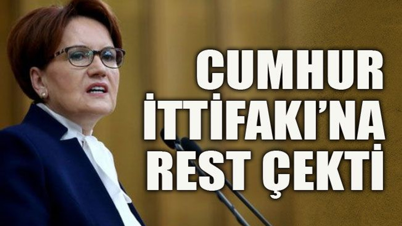 Cumhur İttifakı’na rest çekti