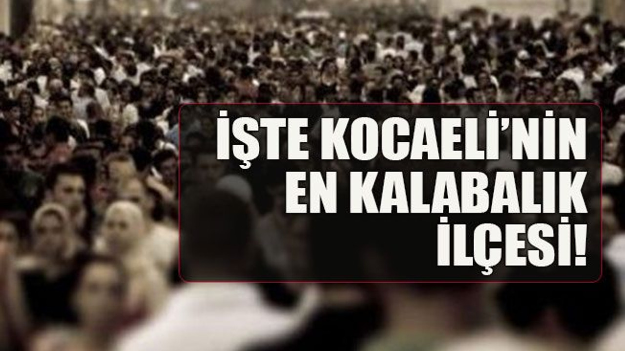 İşte Kocaeli’nin en kalabalık ilçesi!