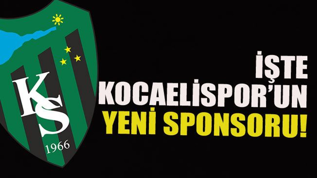 İşte Kocaelispor'un yeni sponsoru!
