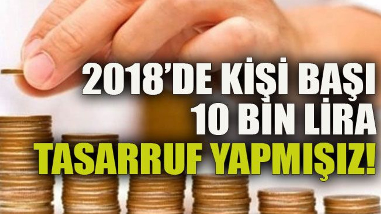 2018’de kişi başı 10 bin lira tasarruf yapmışız!