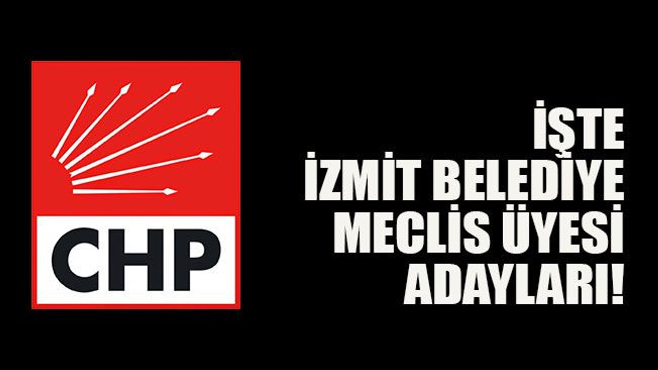 İşte İzmit belediye meclis üyesi adayları!