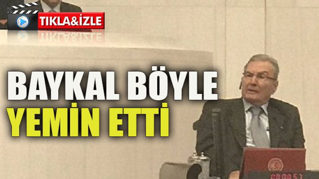 Baykal böyle yemin etti
