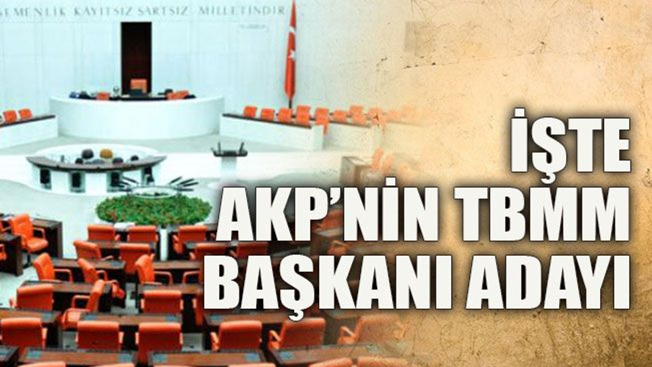 İşte AKP’nin TBMM Başkanı Adayı