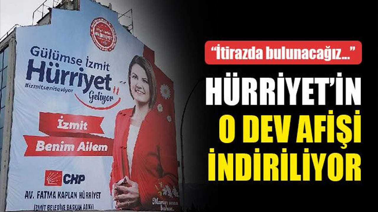 Hürriyet'in dev afişine indirme kararı!