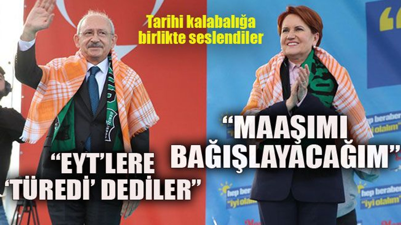 Tarihi kalabalığa birlikte seslendiler