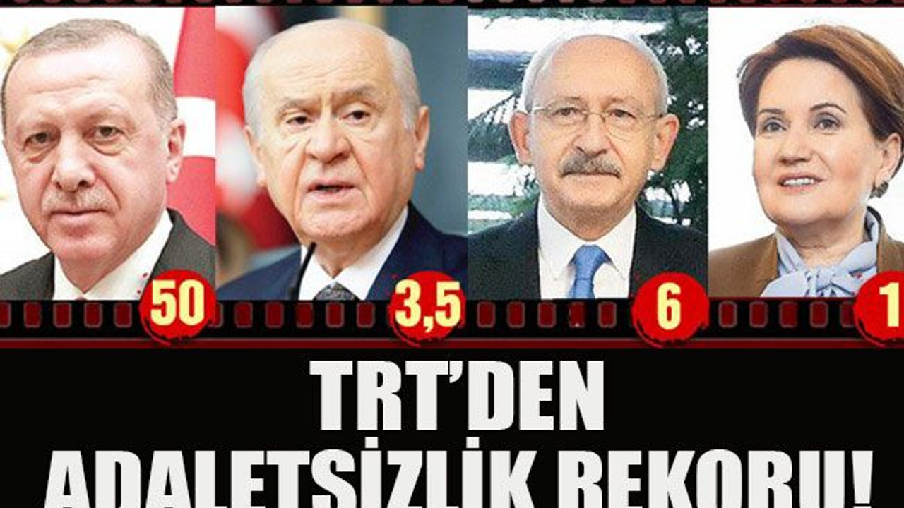 TRT’den adaletsizlik rekoru!