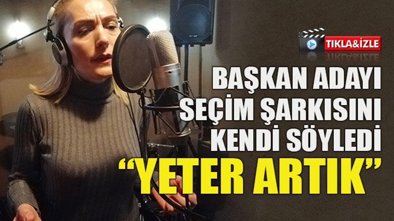 Başkan adayı seçim şarkısını kendi söyledi