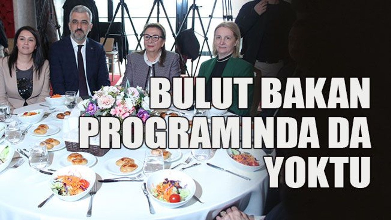 Bulut bakan programında da yoktu