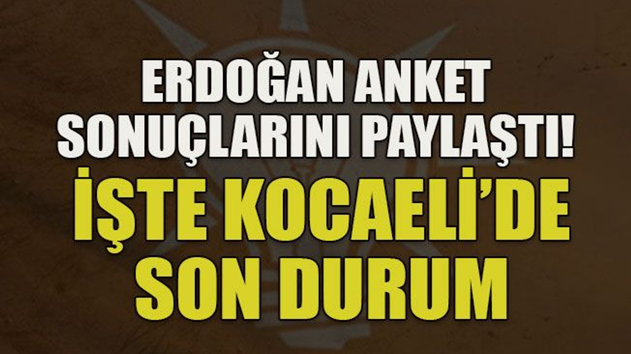 Erdoğan anket sonuçlarını paylaştı! İşte AKP’de son durum