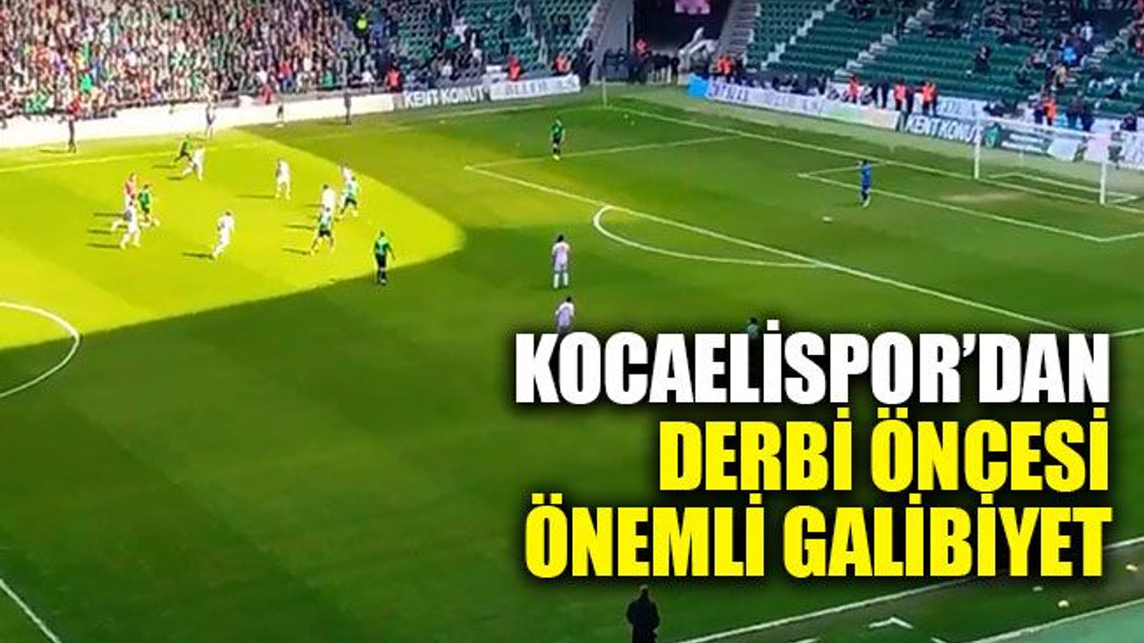 Kocaelispor’a derbi öncesi önemli 3 puan!