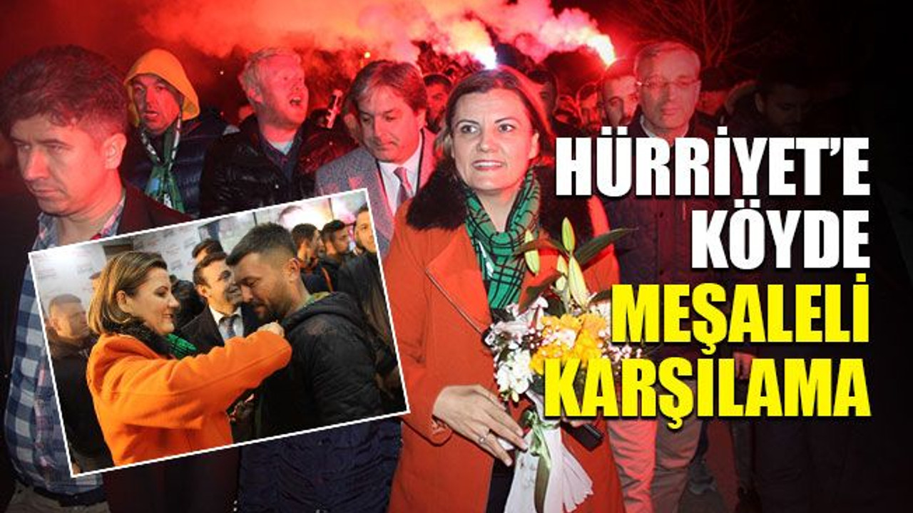 Hürriyet, köyün gençlerine rozet taktı