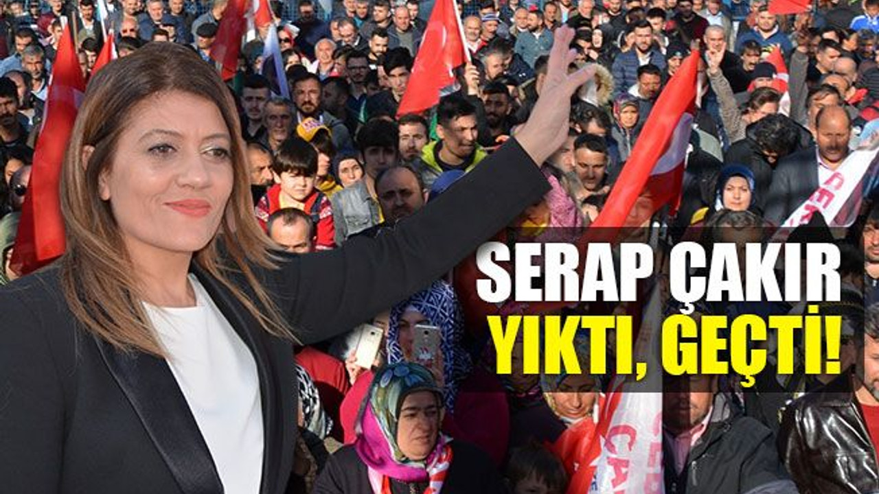 Bağımsız aday Serap Çakır, gövde gösterisi yaptı