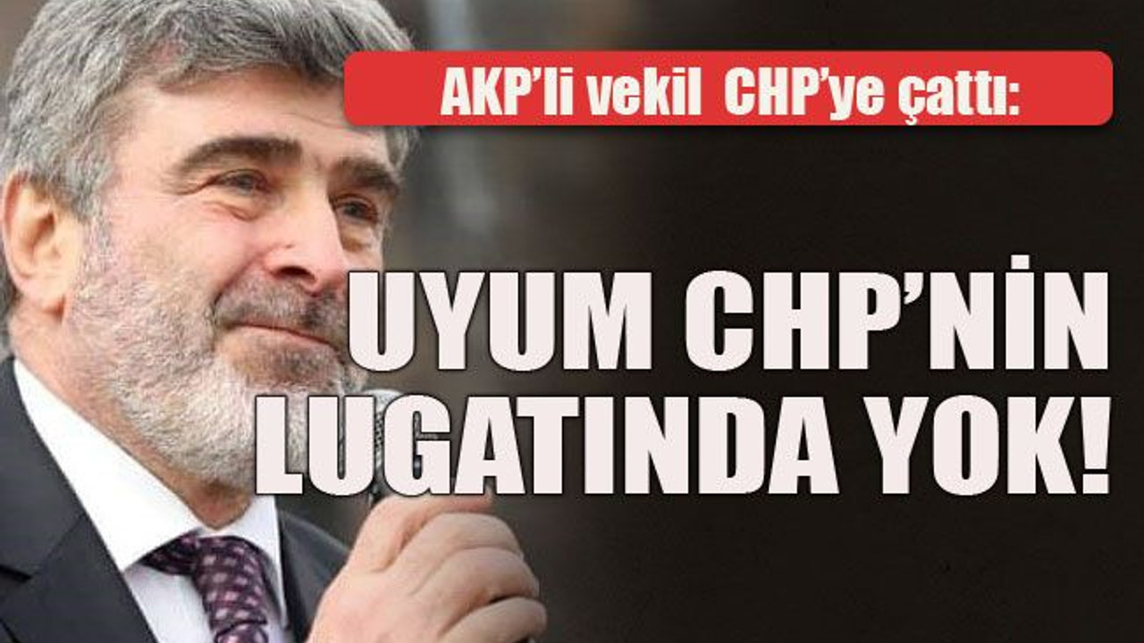 AKP’li vekil CHP’ye çattı: Uyum CHP’nin lugatında yok!