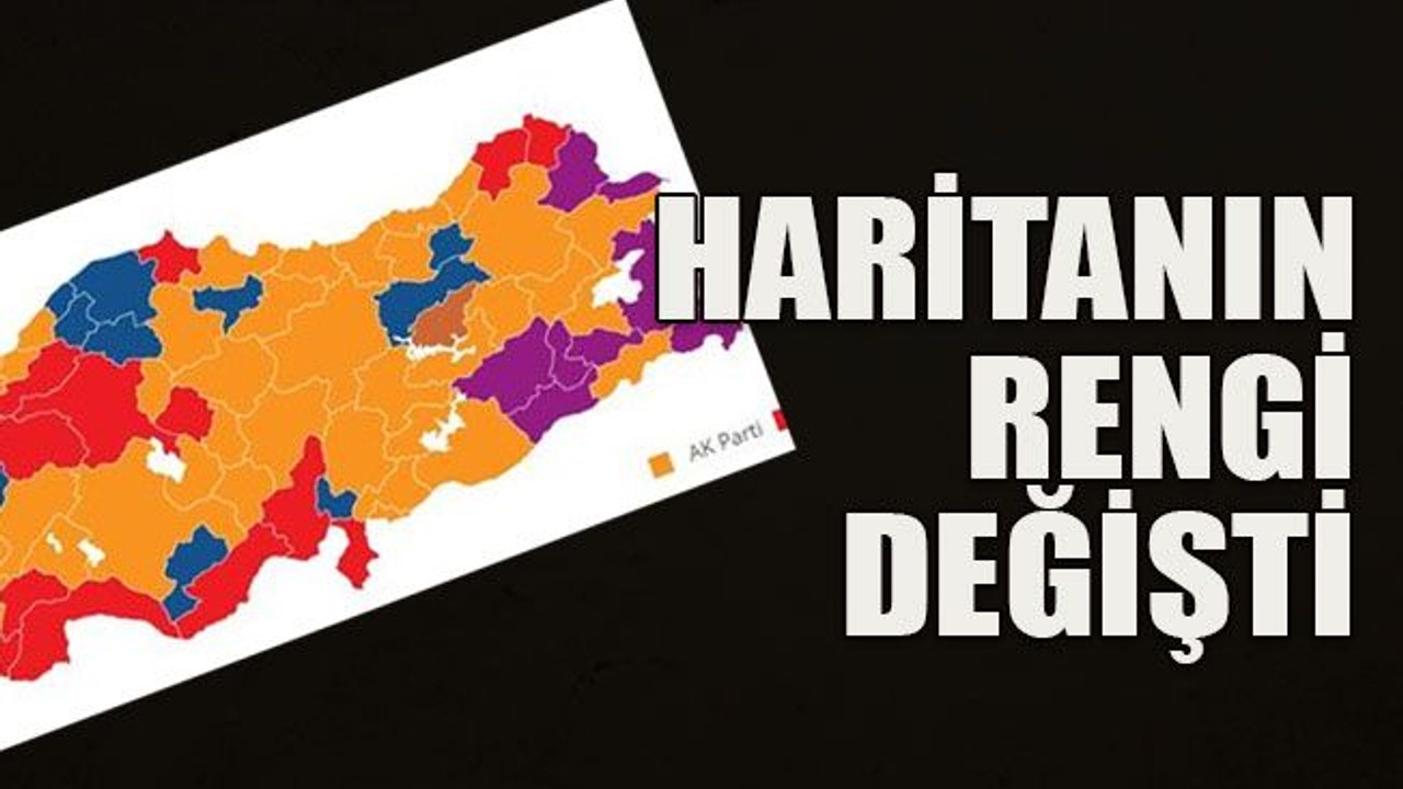 Haritanın rengi değişti