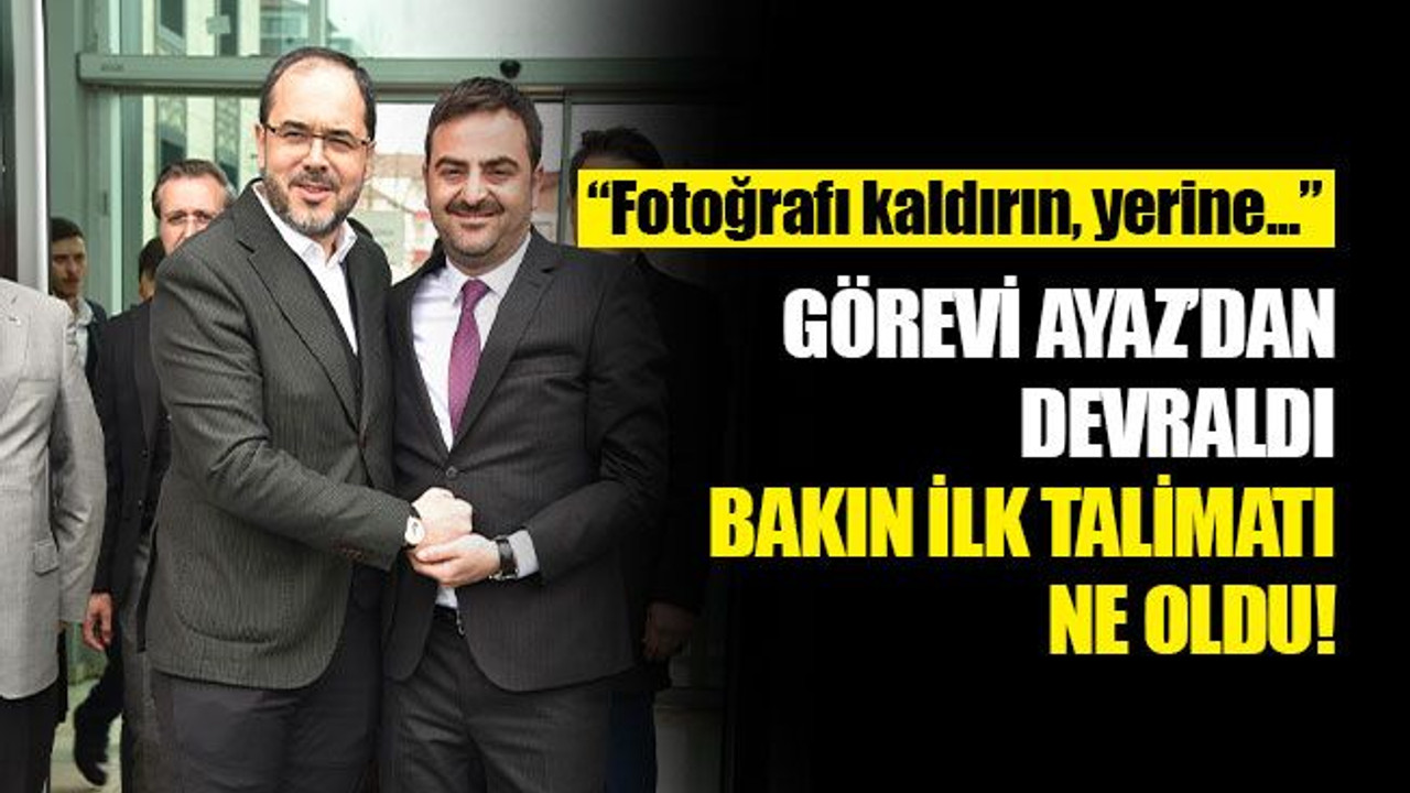 Görevi devraldı bakın ilk talimatı ne oldu!
