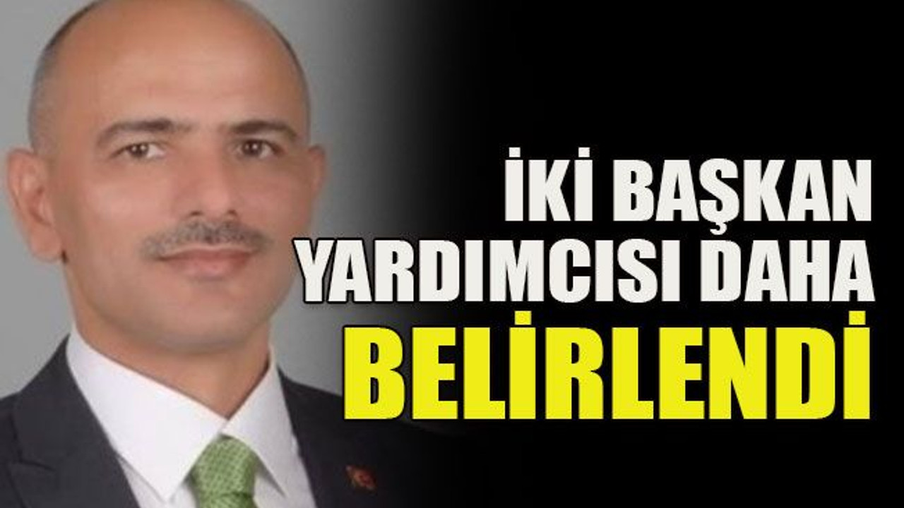 İki başkan yardımcısı daha belirlendi
