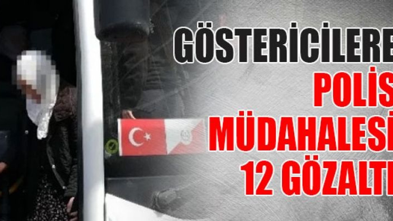 Göstericilere polis müdahalesi: 12 gözaltı