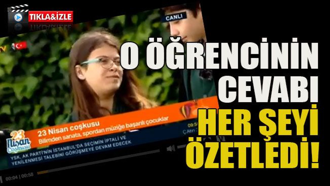 O öğrencinin cevabı her şeyi özetledi!