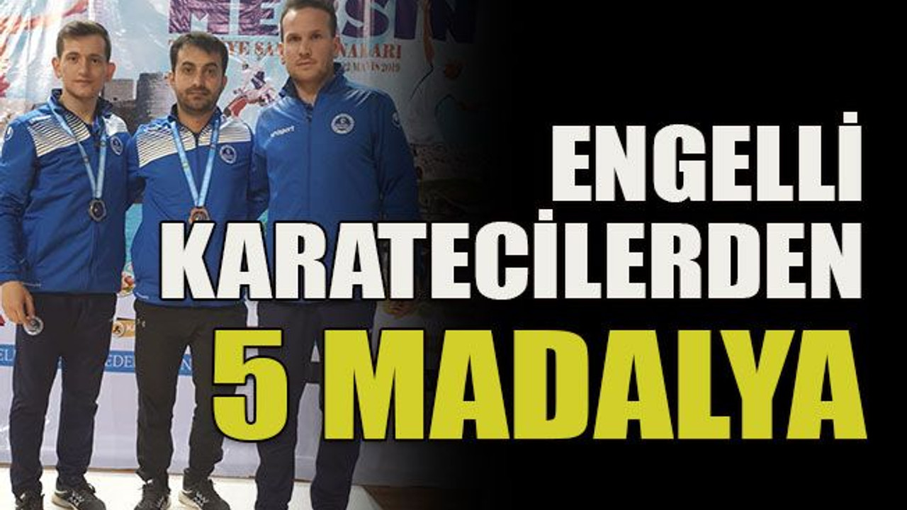 Engelli karatecilerden 5 madalya