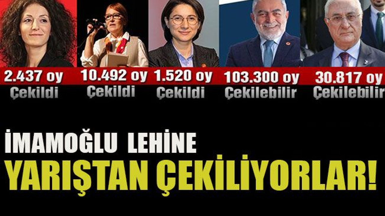 İmamoğlu lehine yarıştan çekiliyorlar!