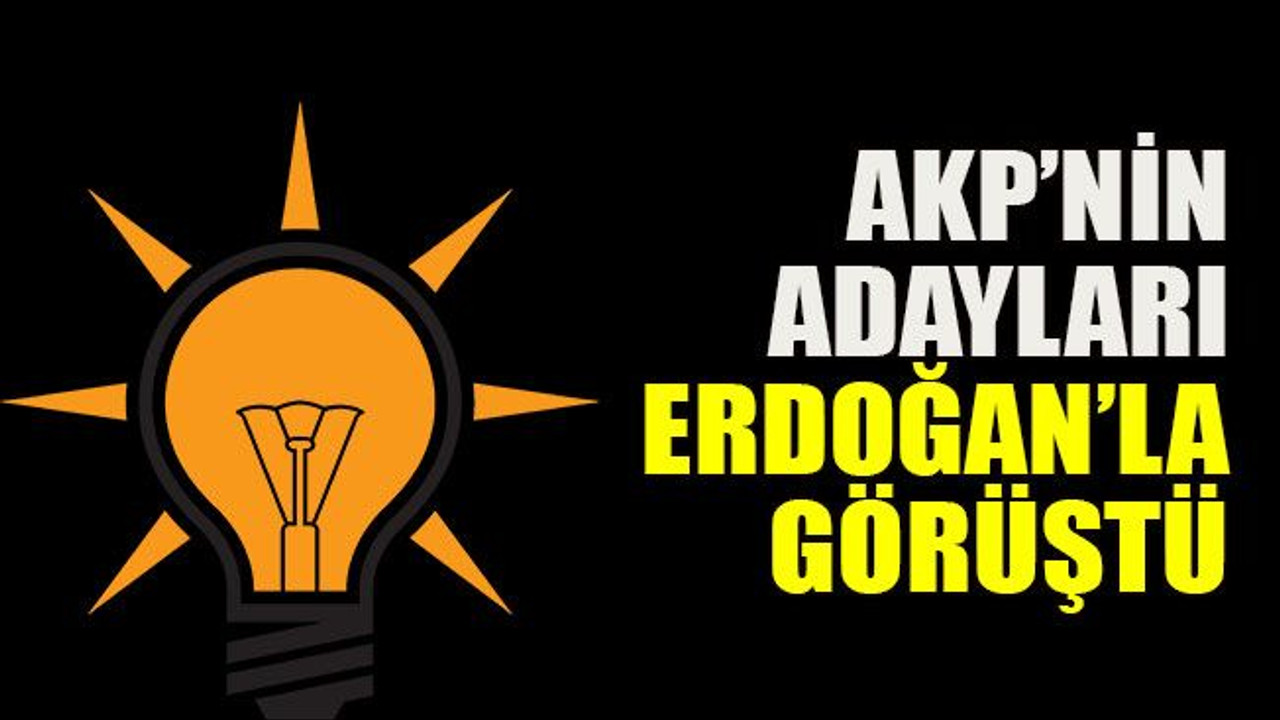 AKP’nin adayları Erdoğan’la görüştü